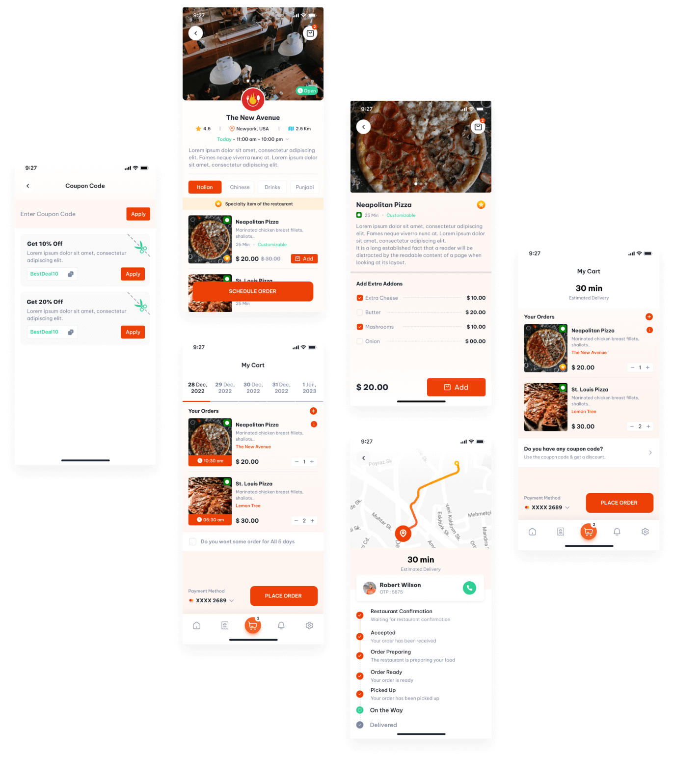 hungrs app and website features