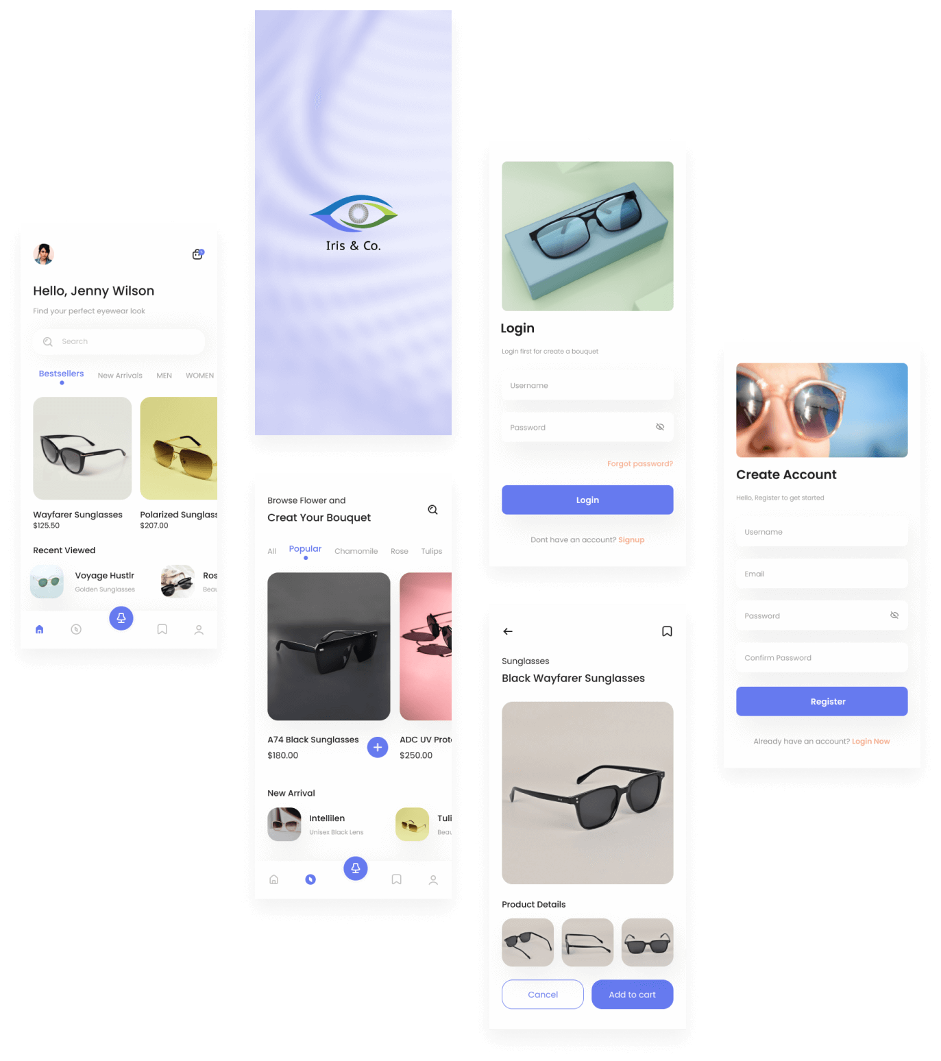 iris and co. eye care ecommerce app and website