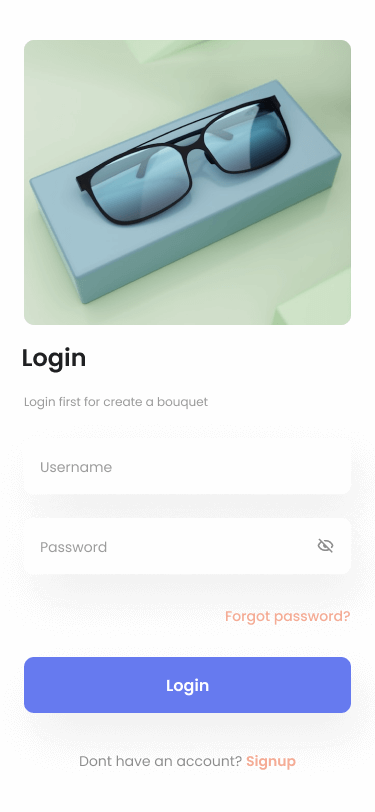 login app screen