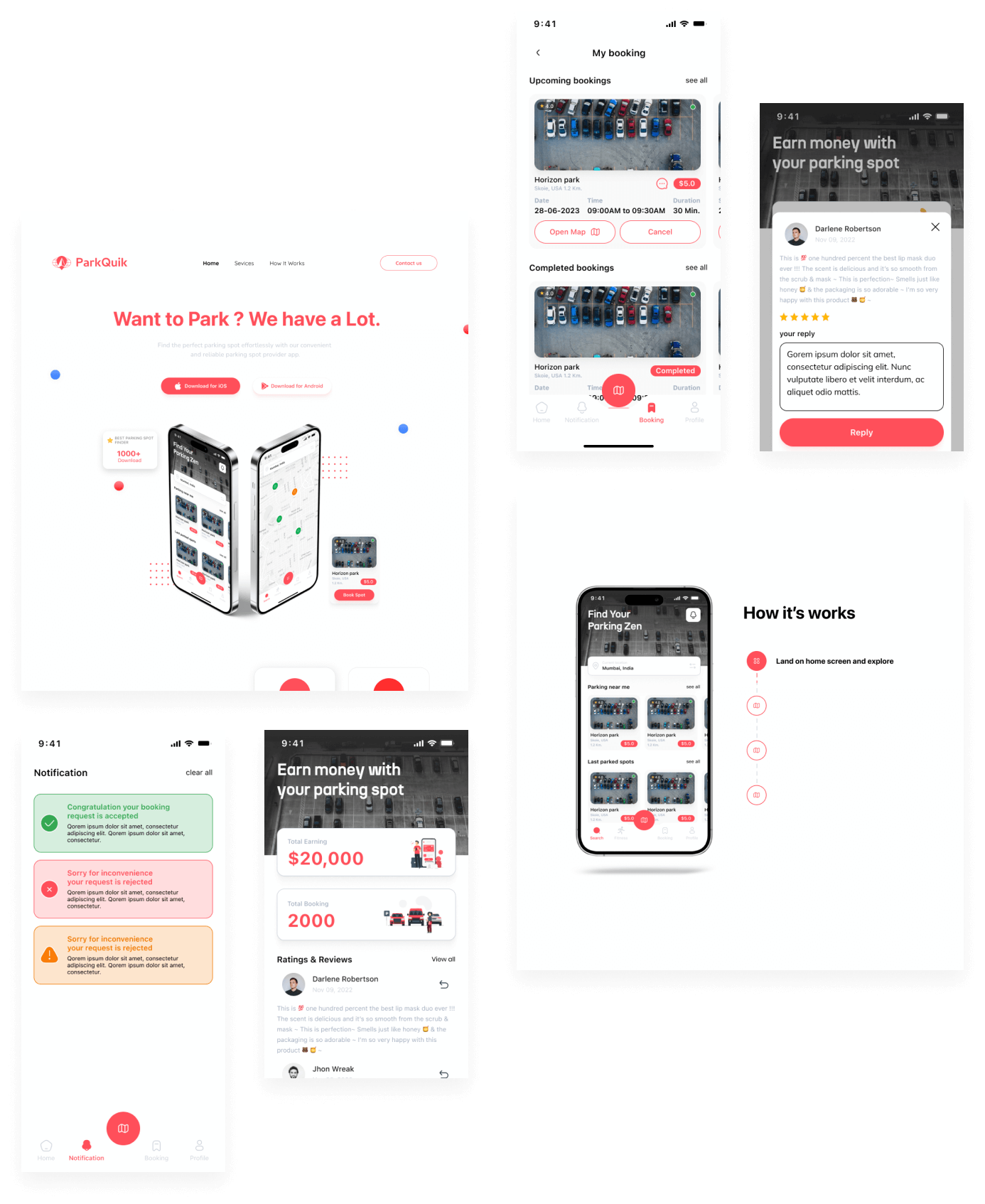 parkquik app and website features