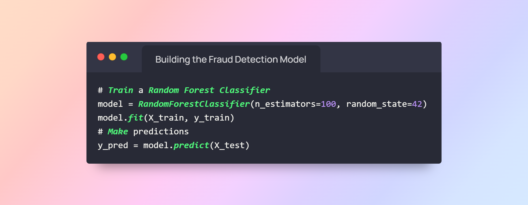 building the fraud detection model